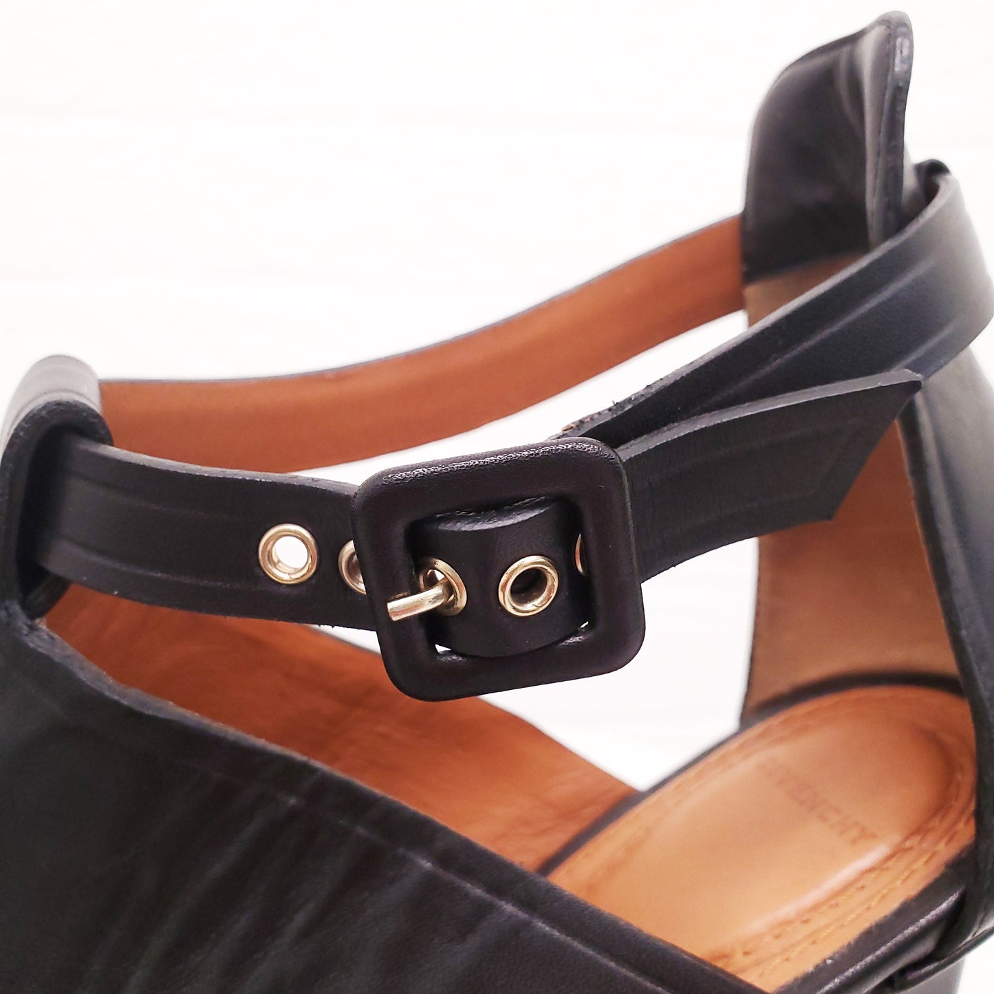 GIVENCHY BLACK OPEN TOE BOOTIES - SIZE 38