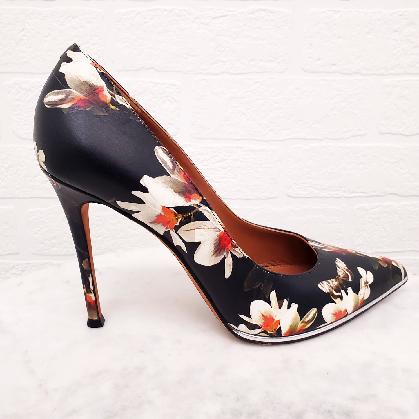GIVENCHY FLORAL BUTTERFLY HEELS - SIZE 38
