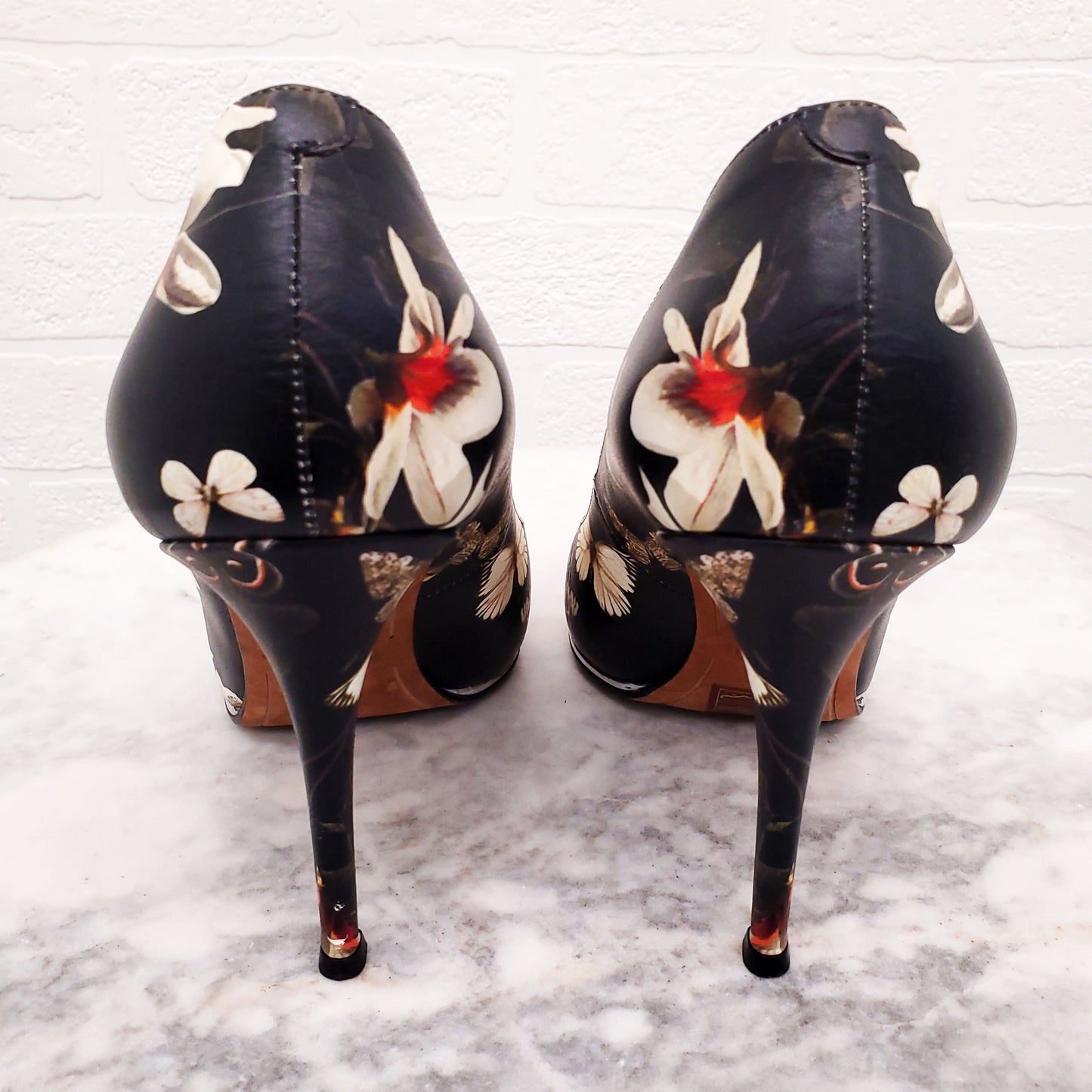 GIVENCHY FLORAL BUTTERFLY HEELS - SIZE 38