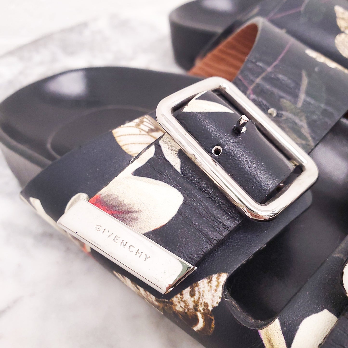 GIVENCHY FLORAL SANDALS - SIZE 35