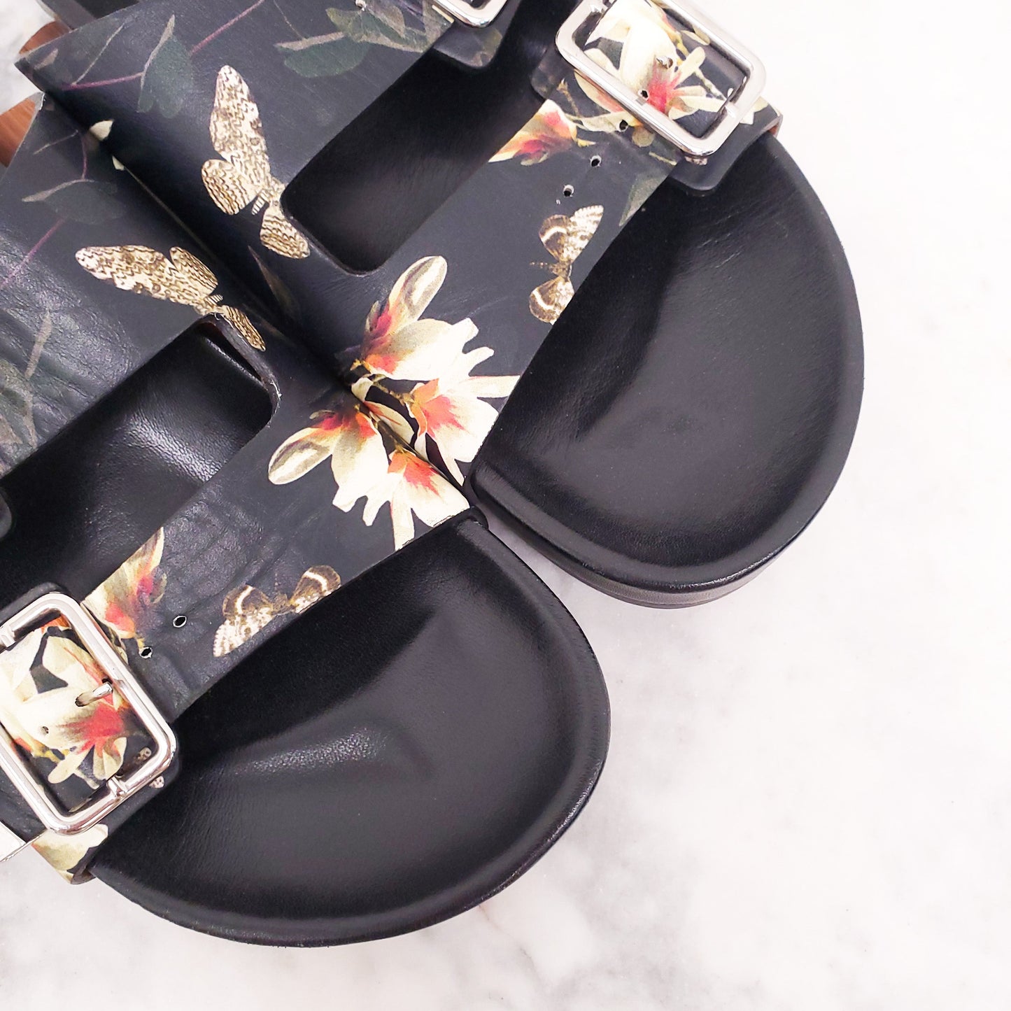 GIVENCHY FLORAL SANDALS - SIZE 35