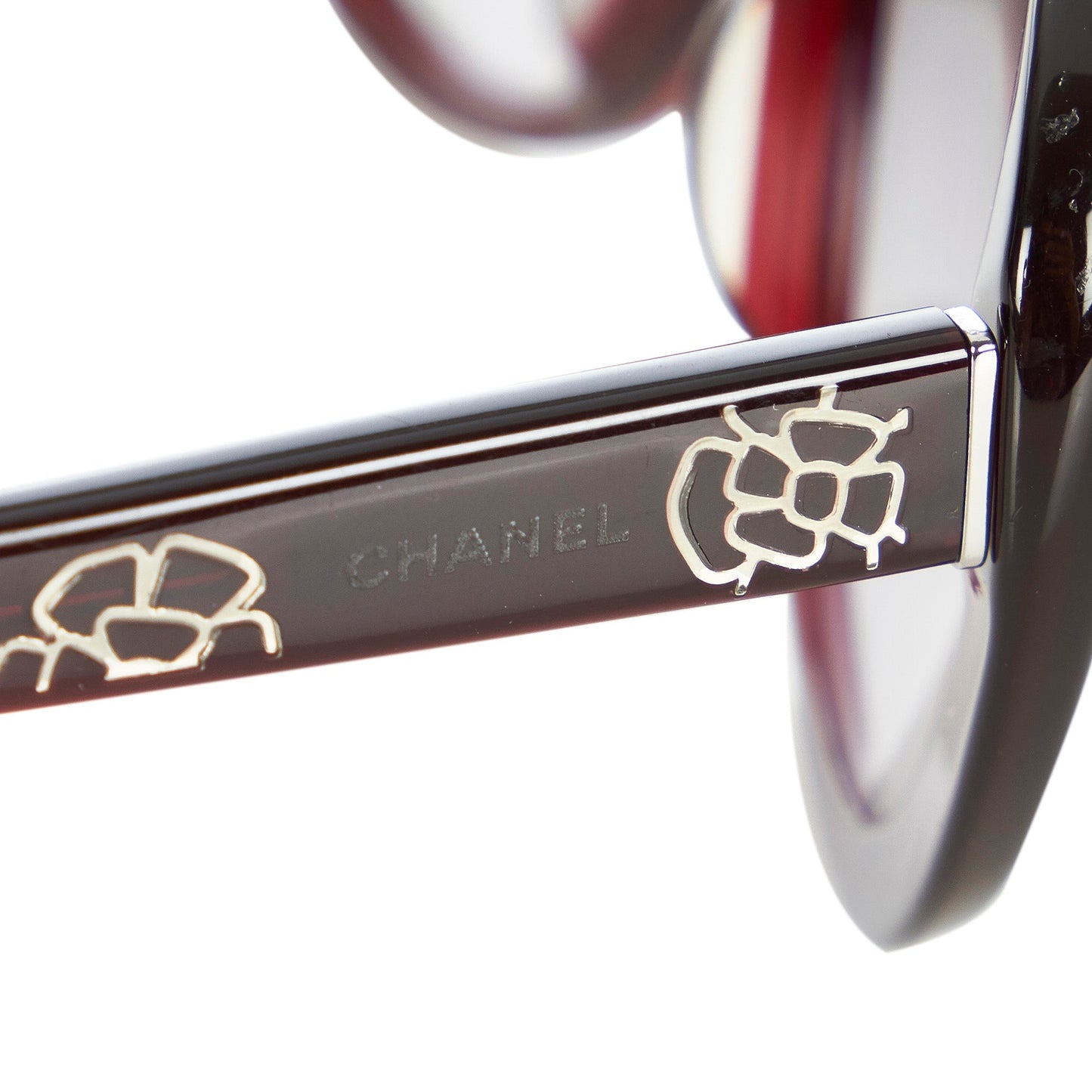 Round Tinted Sunglasses Black Red