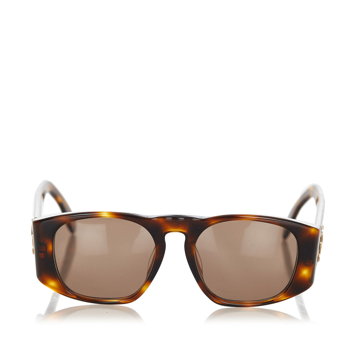 Round Tinted Sunglasses Brown