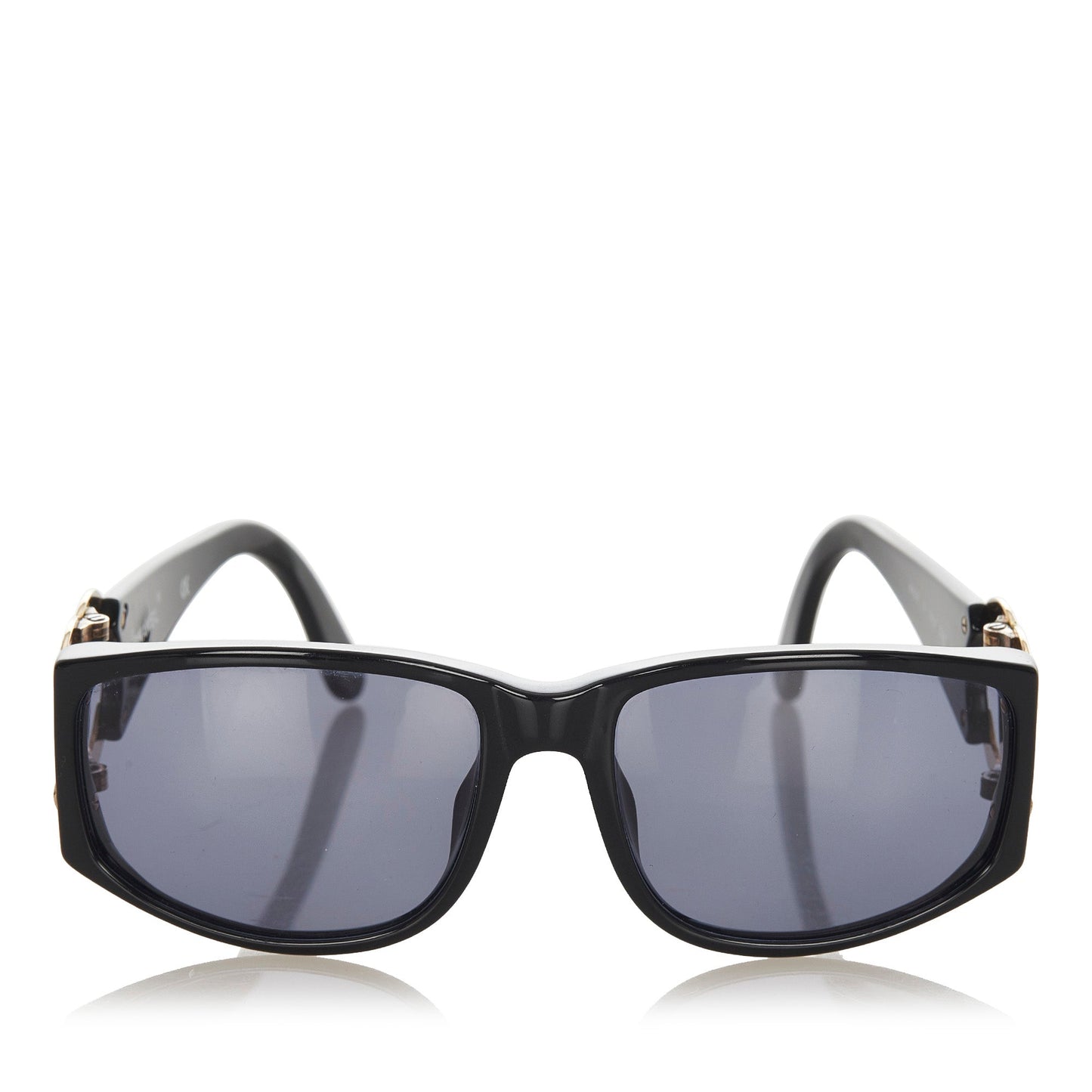 Round Tinted Sunglasses Black CC GHW