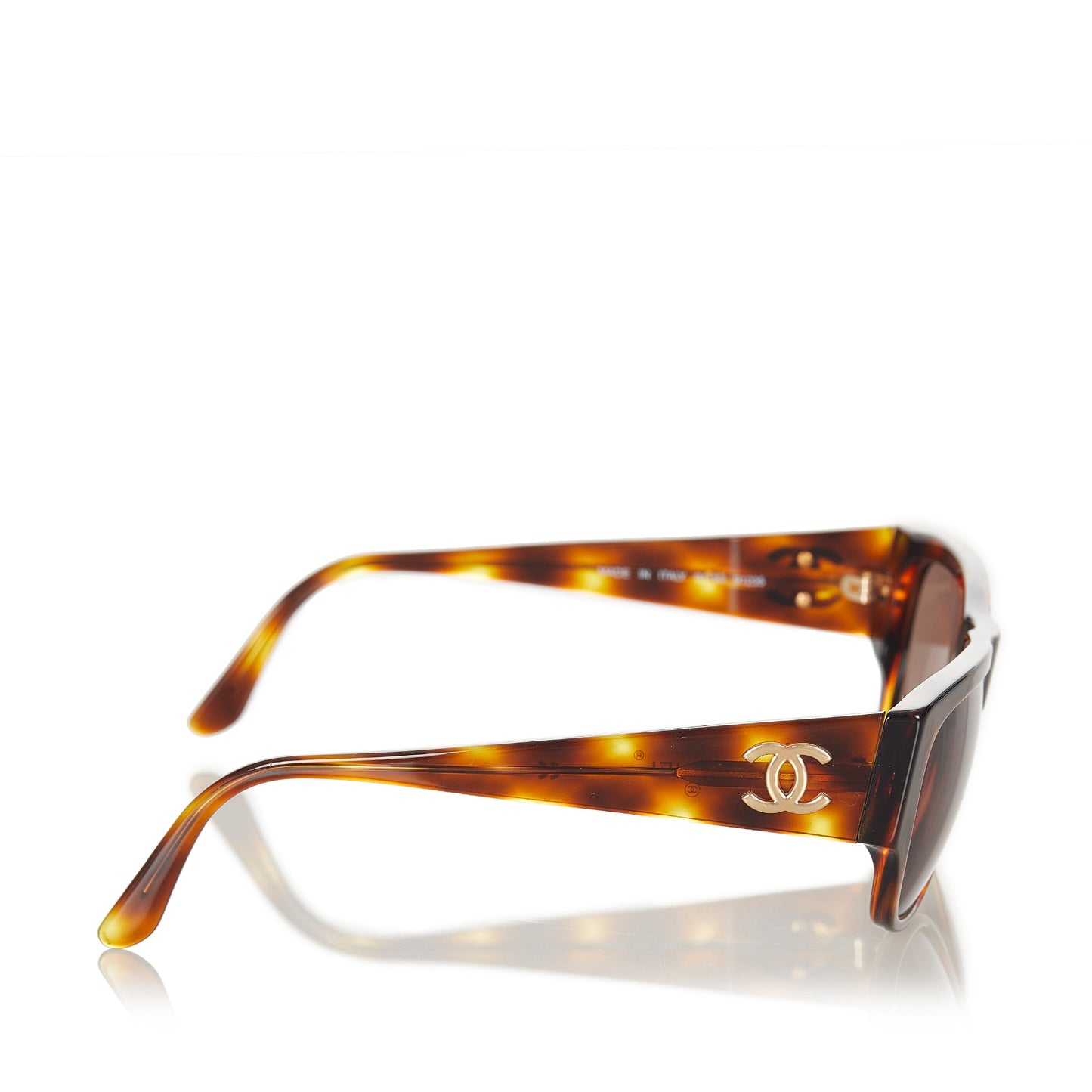 Chanel Round Tinted Sunglasses Brown