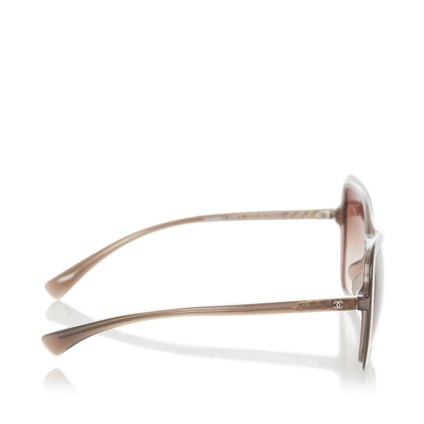 Chanel Round Tinted Sunglasses Brown