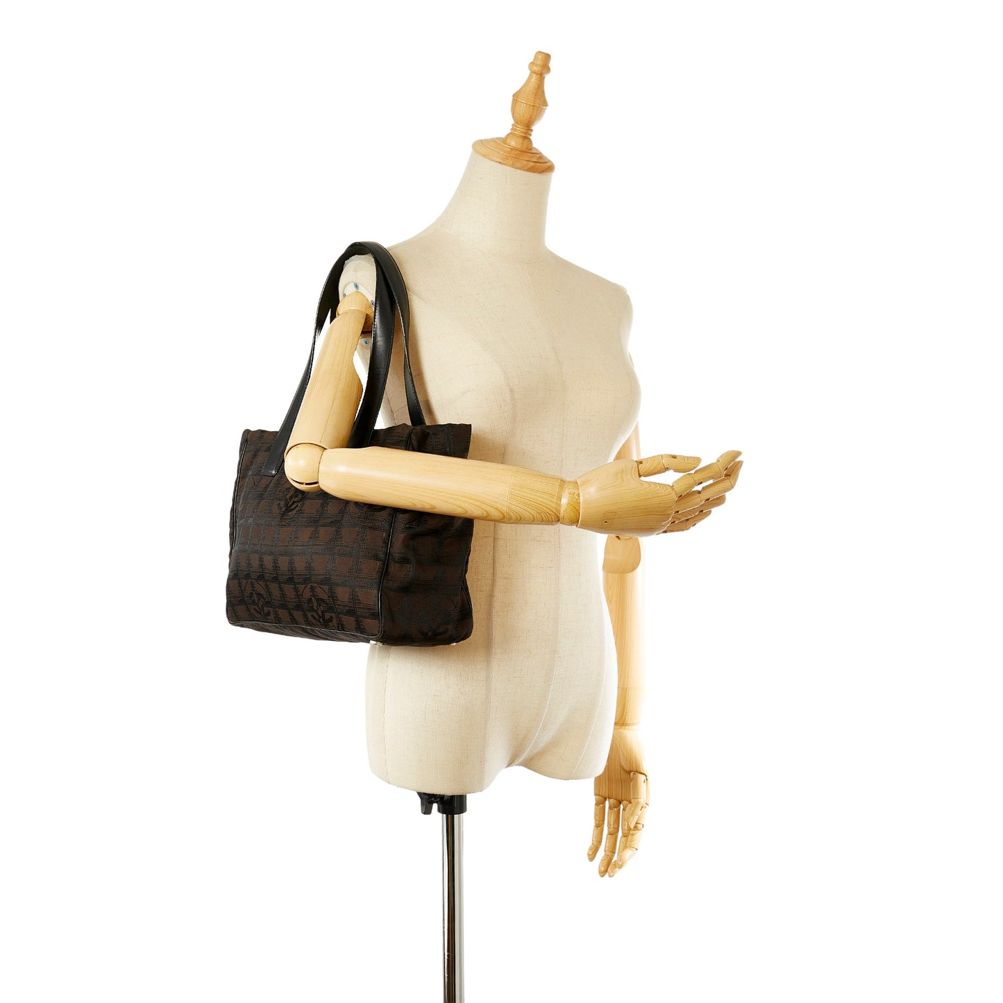 Chanel New Travel Line Canvas Tote Bag Black