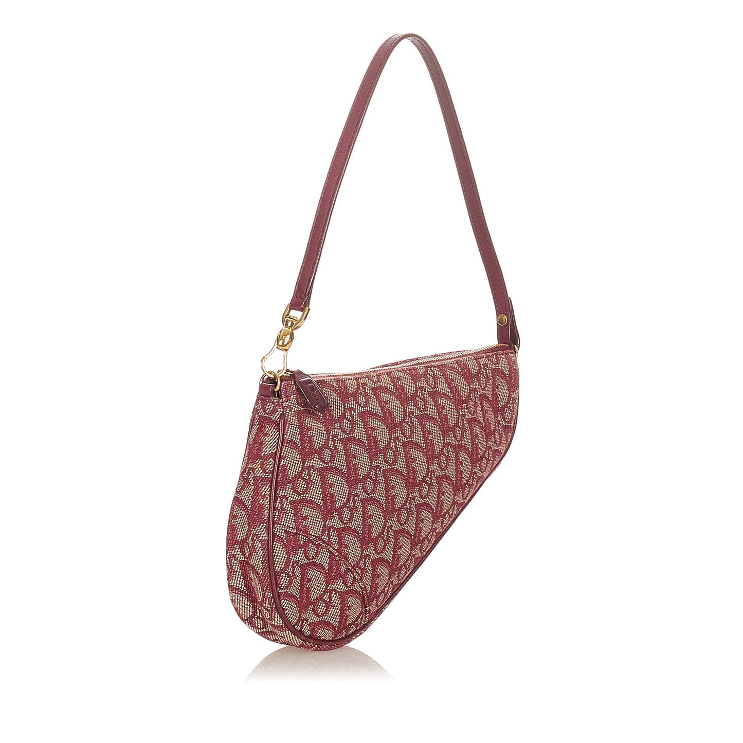 Dior Dior Oblique Canvas Mini Saddle Red