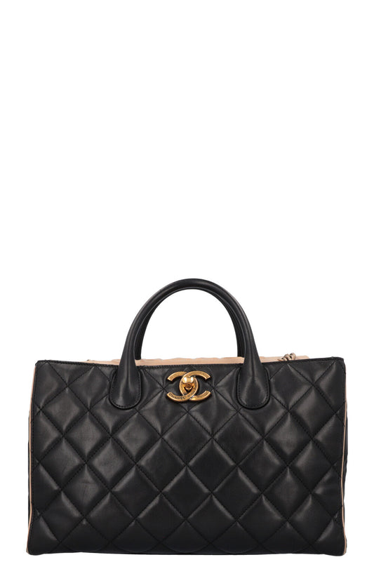 CHANEL Portobello Tote Bag Black Beige
