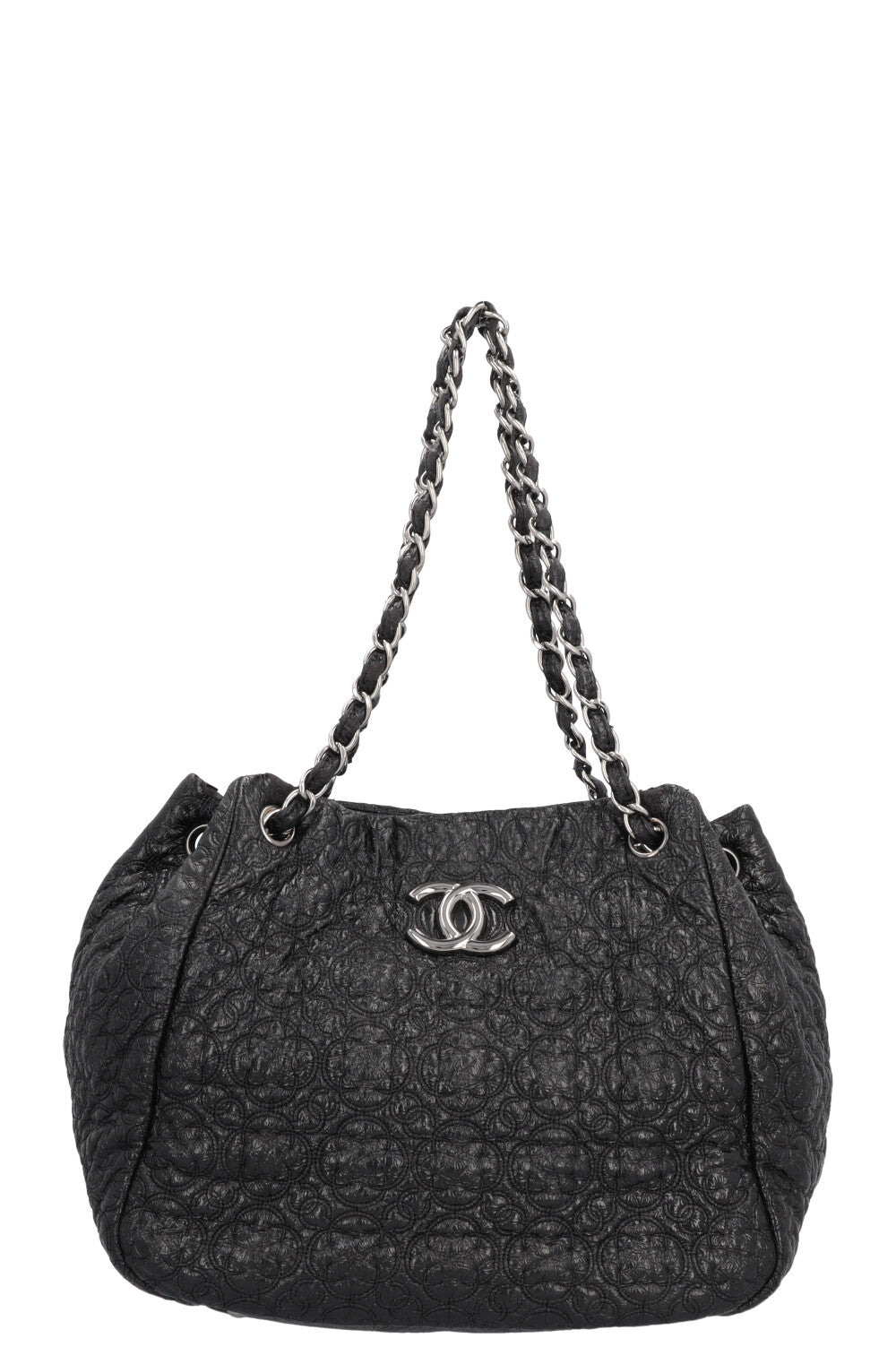 CHANEL Rock in Moscow Accordion Tote Patent Black