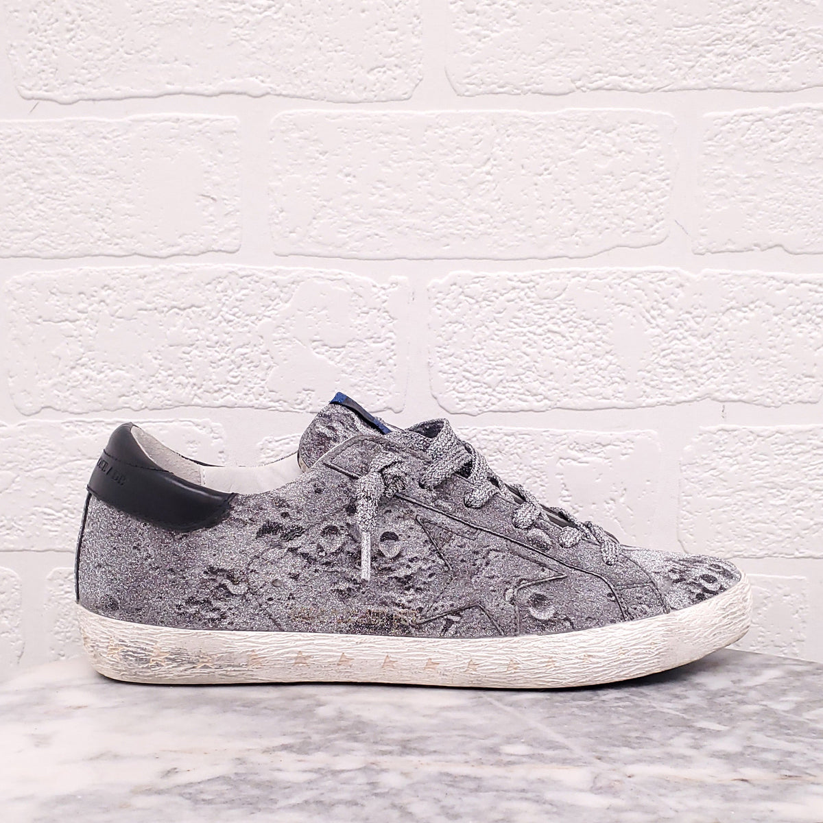 GOLDEN GOOSE SILVER 'SUPERSTARS' - SIZE 38
