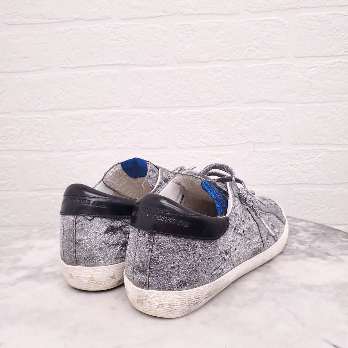 GOLDEN GOOSE SILVER 'SUPERSTARS' - SIZE 38
