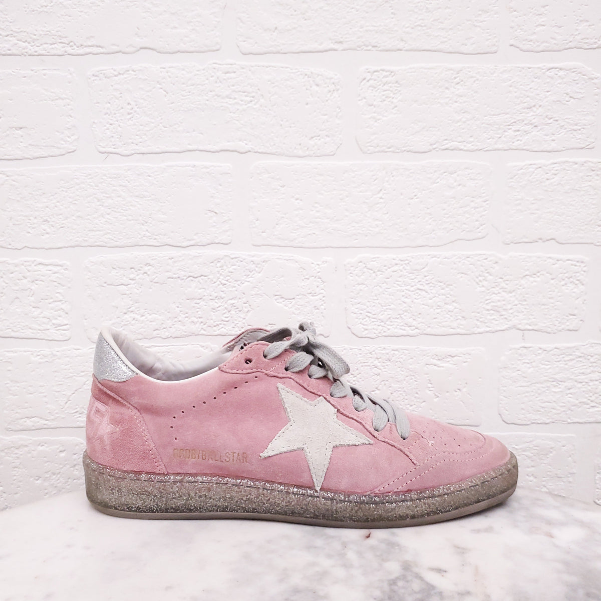 GOLDEN GOOSE ‘BALLSTAR’ PINK SUEDE - SIZE 37