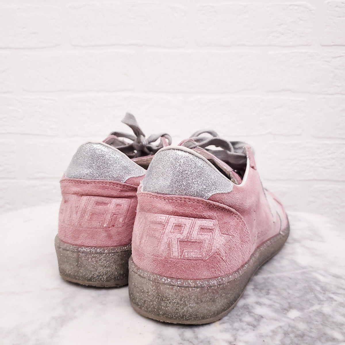 GOLDEN GOOSE ‘BALLSTAR’ PINK SUEDE - SIZE 37