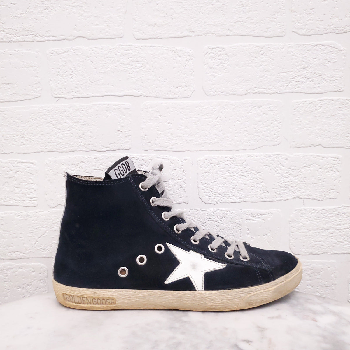 GOLDEN GOOSE ‘FRANCY’ BLACK SNEAKERS - SIZE 37