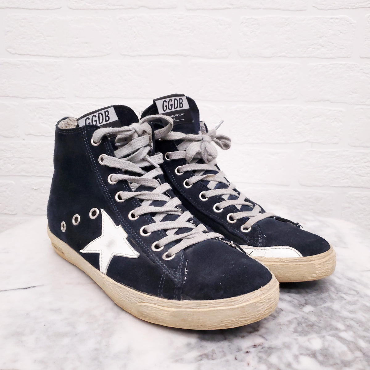 GOLDEN GOOSE ‘FRANCY’ BLACK SNEAKERS - SIZE 37