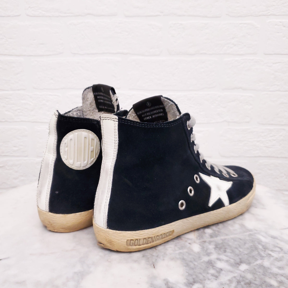 GOLDEN GOOSE ‘FRANCY’ BLACK SNEAKERS - SIZE 37