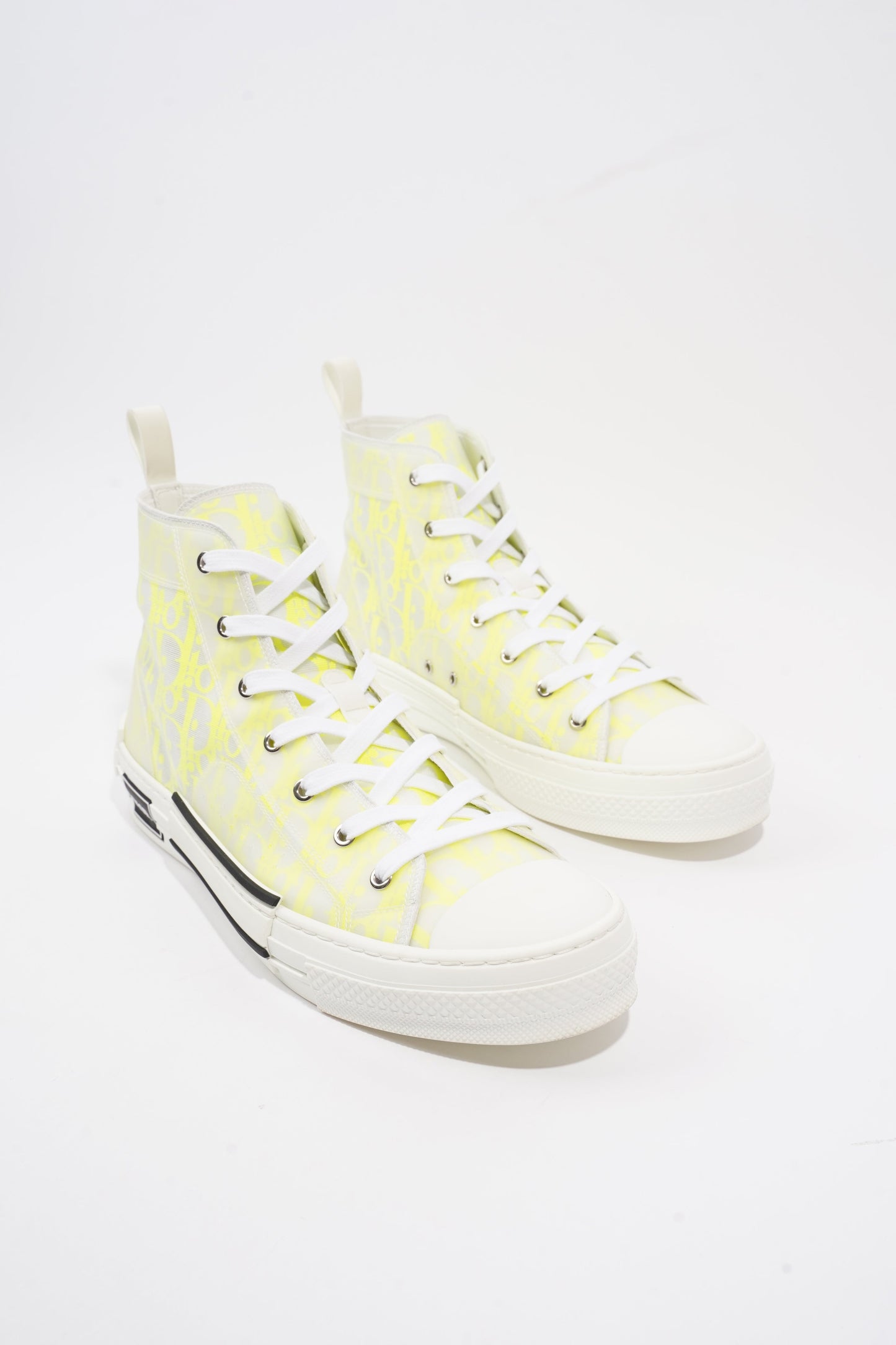 Christian Dior B23 White / Neon Yellow Canvas EU 46 UK 12