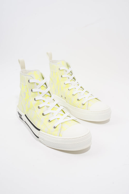 Christian Dior B23 White / Neon Yellow Canvas EU 46 UK 12