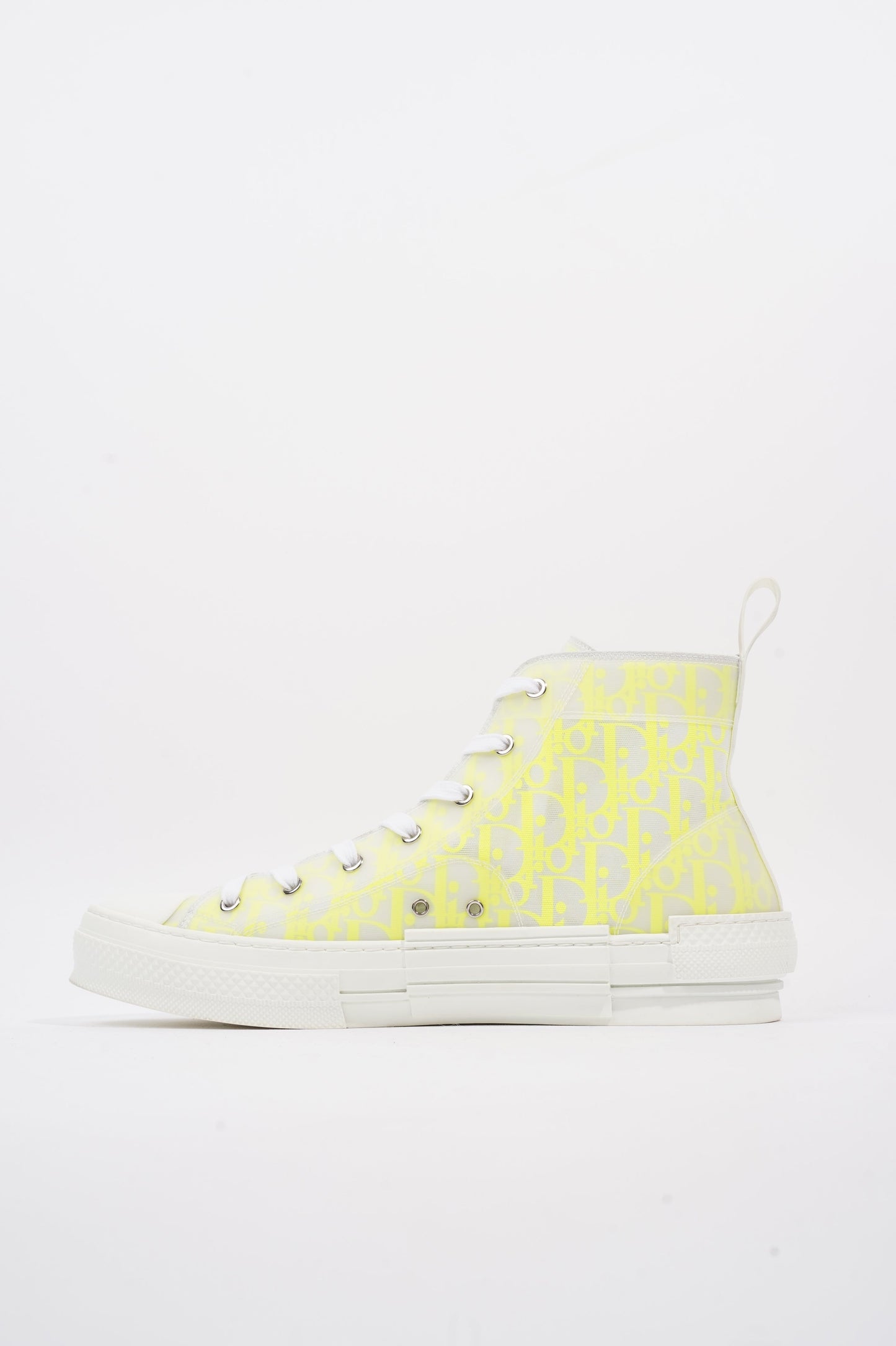 Christian Dior B23 White / Neon Yellow Canvas EU 46 UK 12