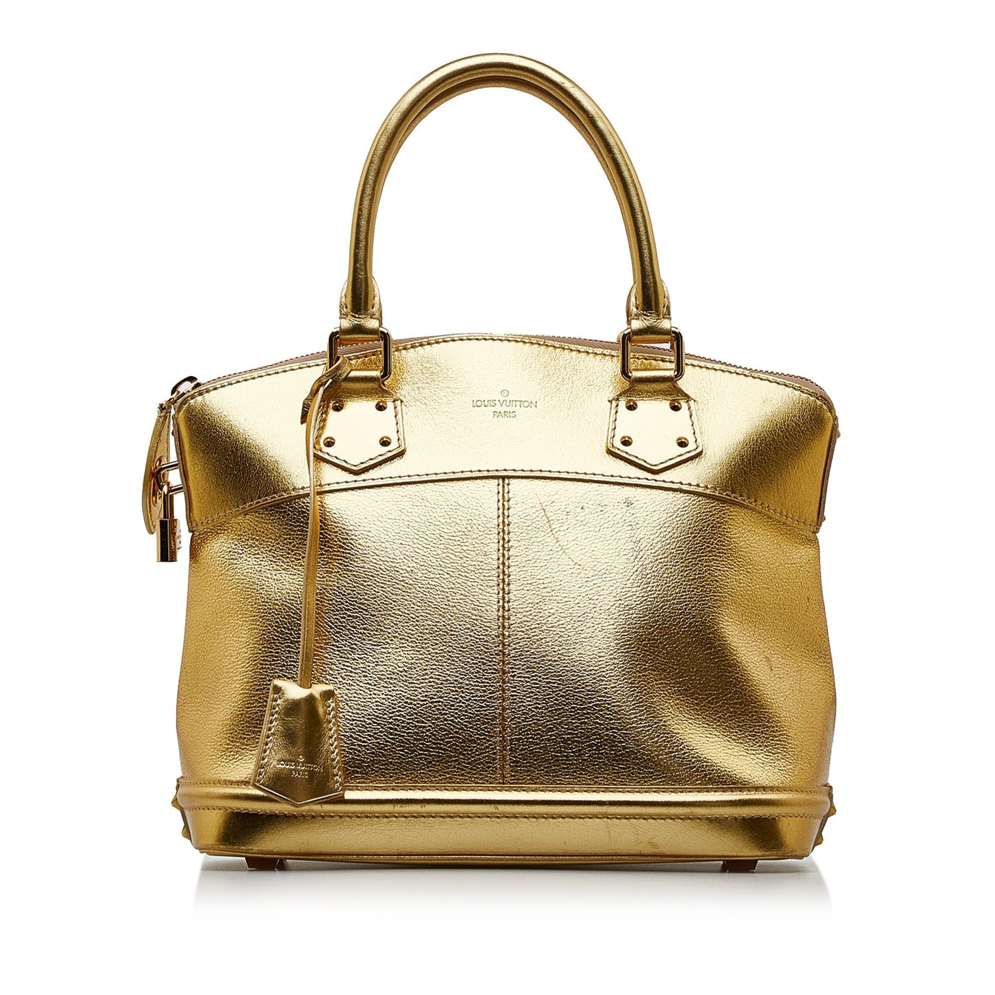 LOUIS VUITTON Metallic Suhali Lockit MM Handbag