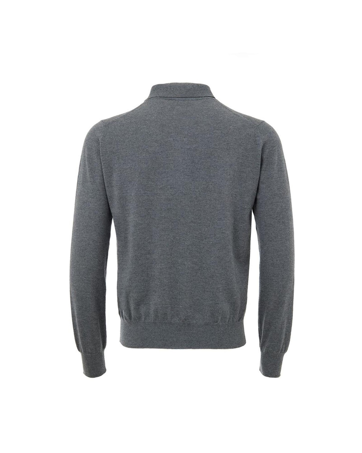 Gucci Cashmere Polo Long Sleeve Men Gray