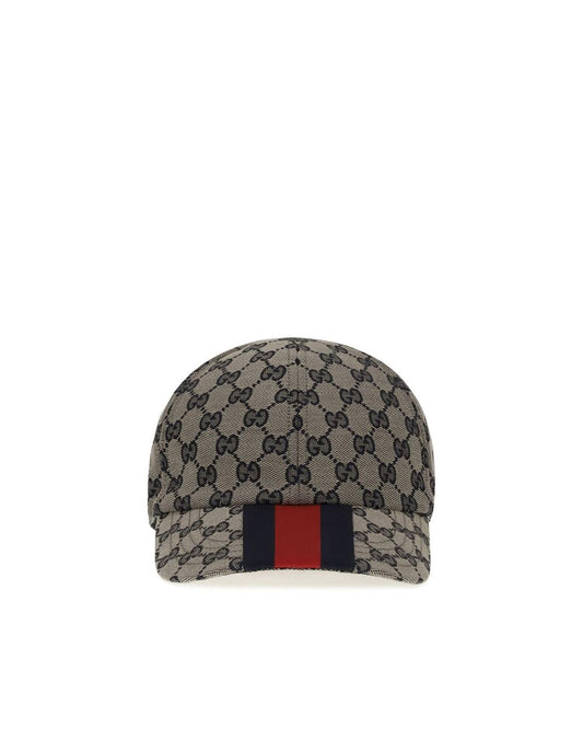 Gucci Signature Pattern Cap Men Multicolor Hats & Caps Regular M Multicolor