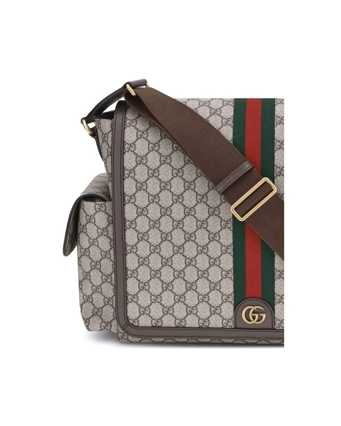 Gucci Monogram Diaper Bag with Stripe Men Multicolor Shoulder Bags