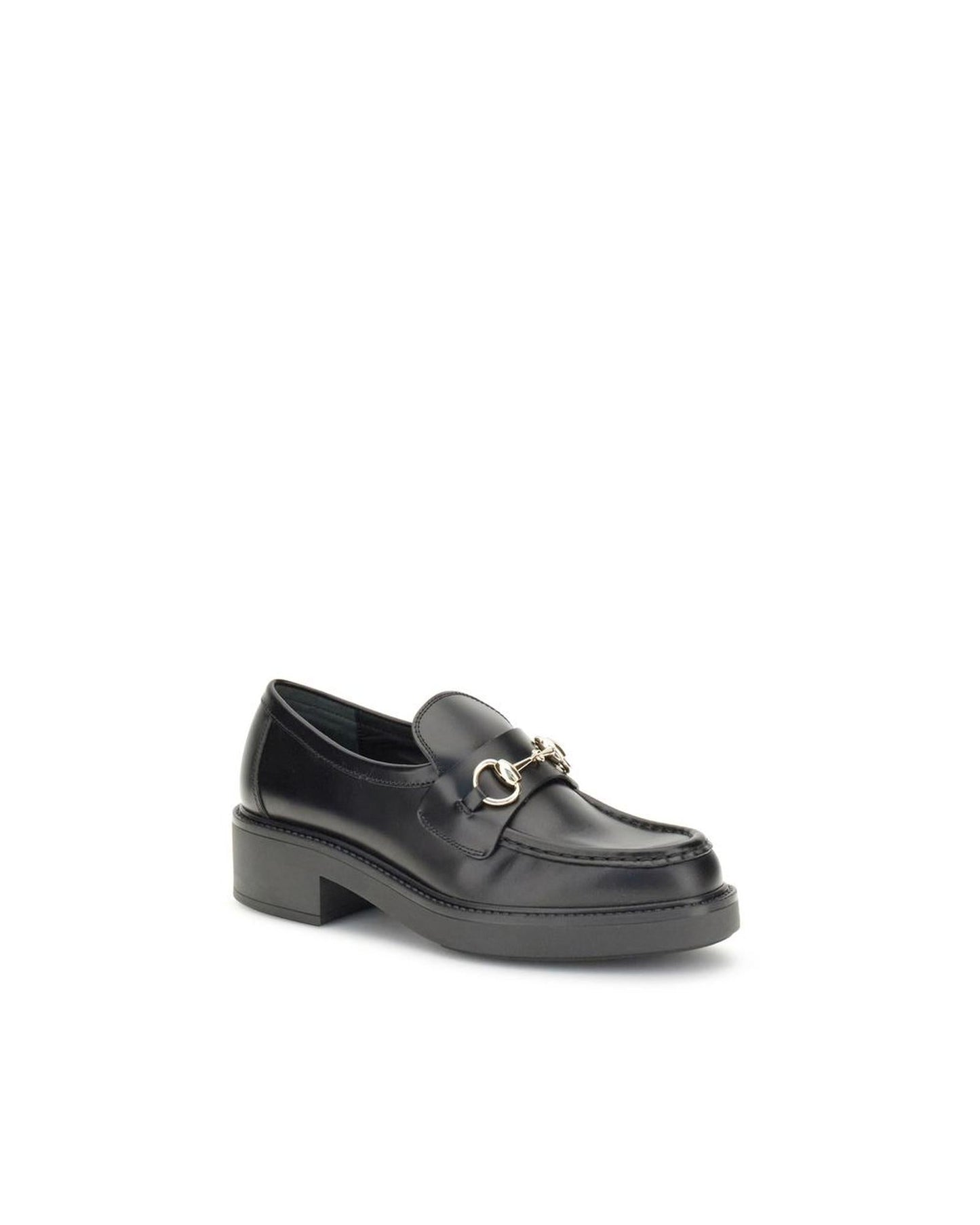 Gucci Block Heel Leather Loafer Men Black