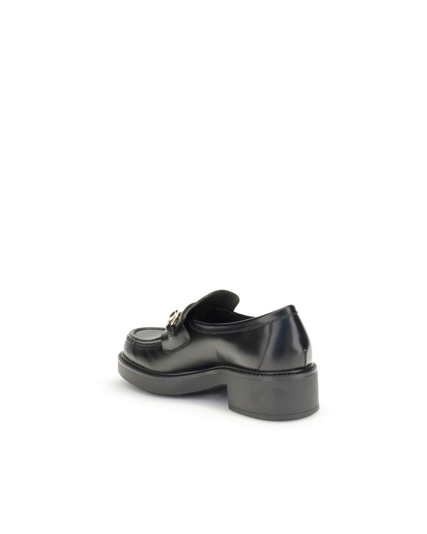 Gucci Block Heel Leather Loafer Men Black