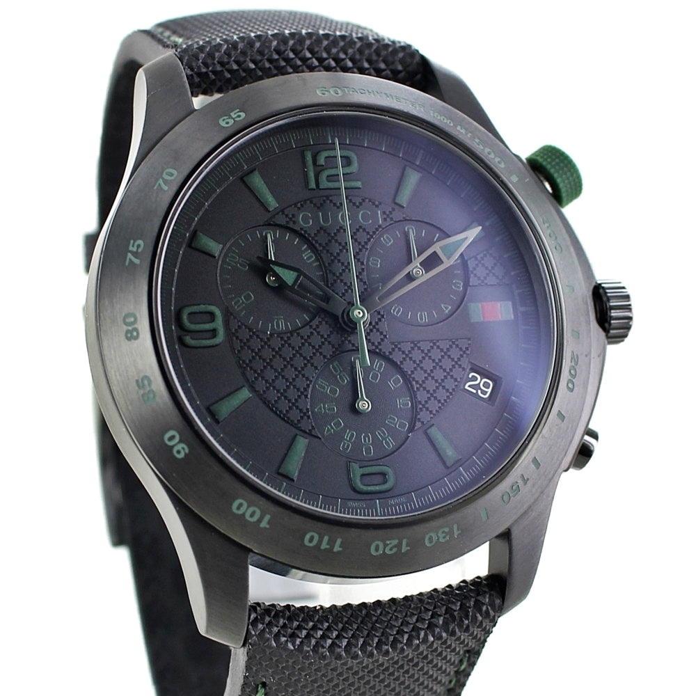 GUCCI G-TIMELESS BLACK CHRONOGRAPH DIAL MEN'S WATCH