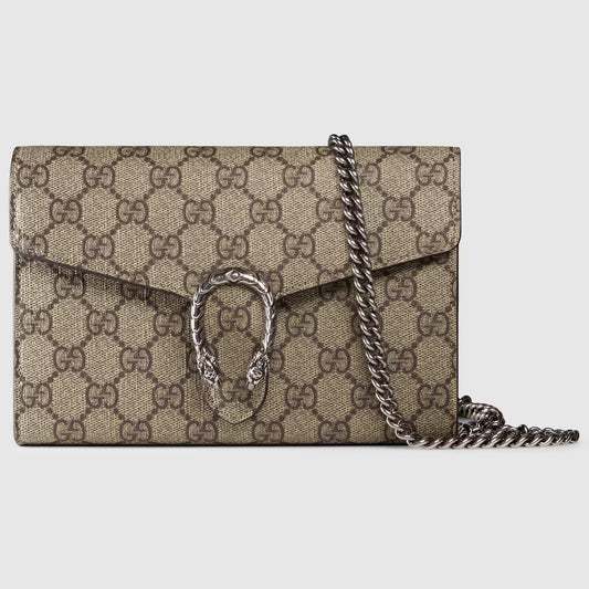 GUCCI GG SUPREME DIONYSUS WALLET ON A CHAIN