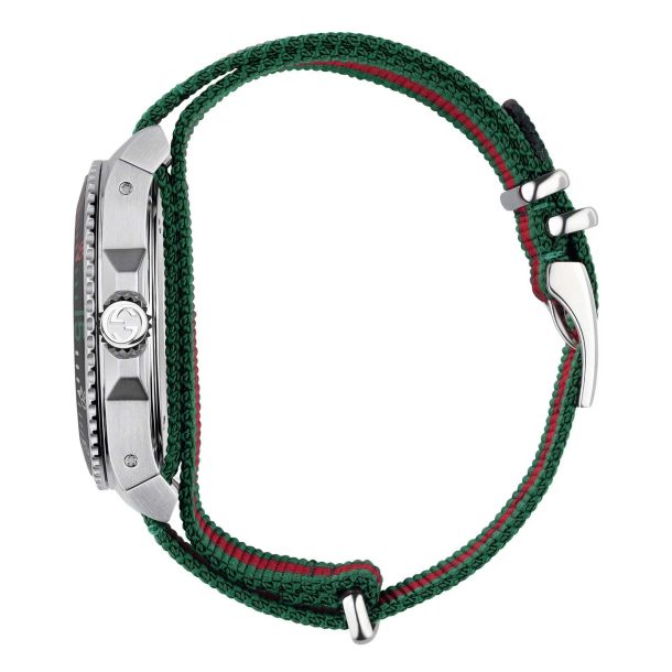 GUCCI DIVE WEB NYLON STRAP WATCH