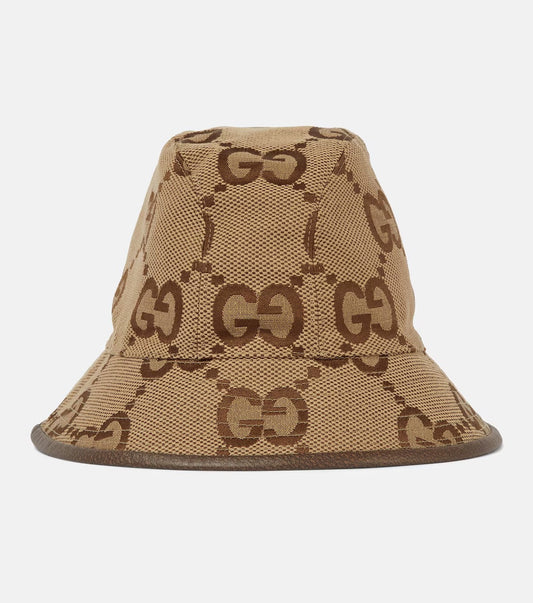 GUCCI JUMBO GG CANVAS BUCKET HAT