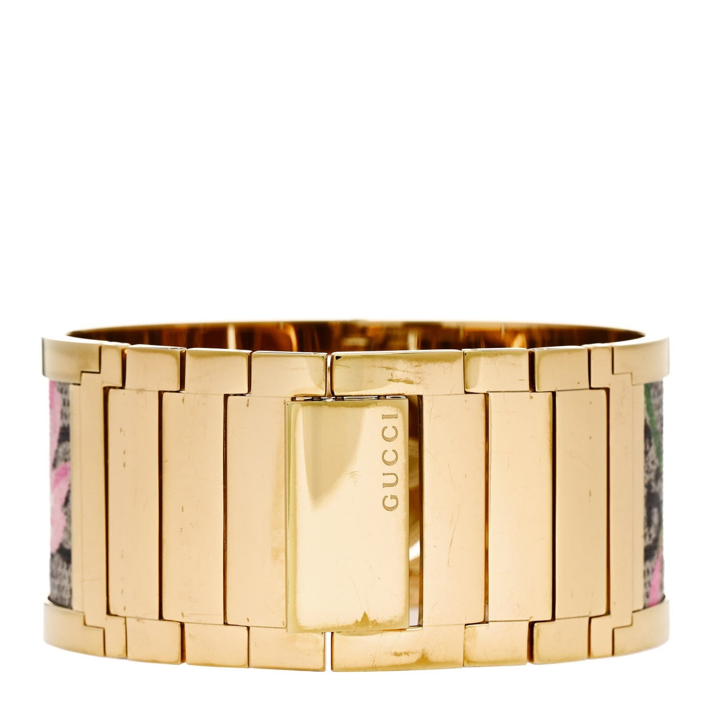 GUCCI TWIRL GG SUPREME BLOOMS STAINLESS STEEL QUARTZ WATCH