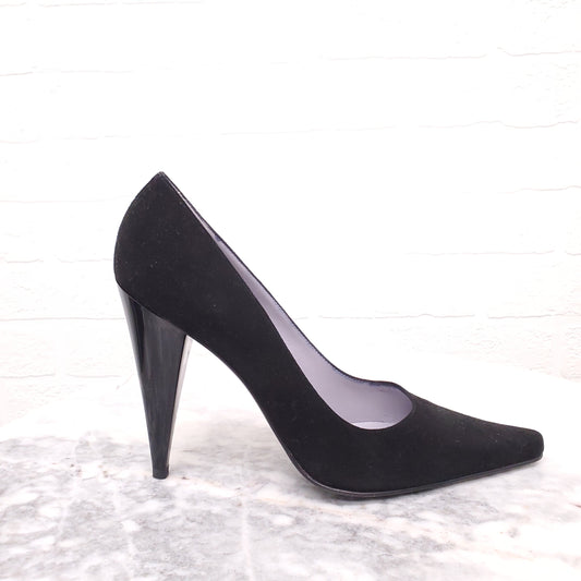 GUCCI VINTAGE SUEDE HEELS - SIZE 37