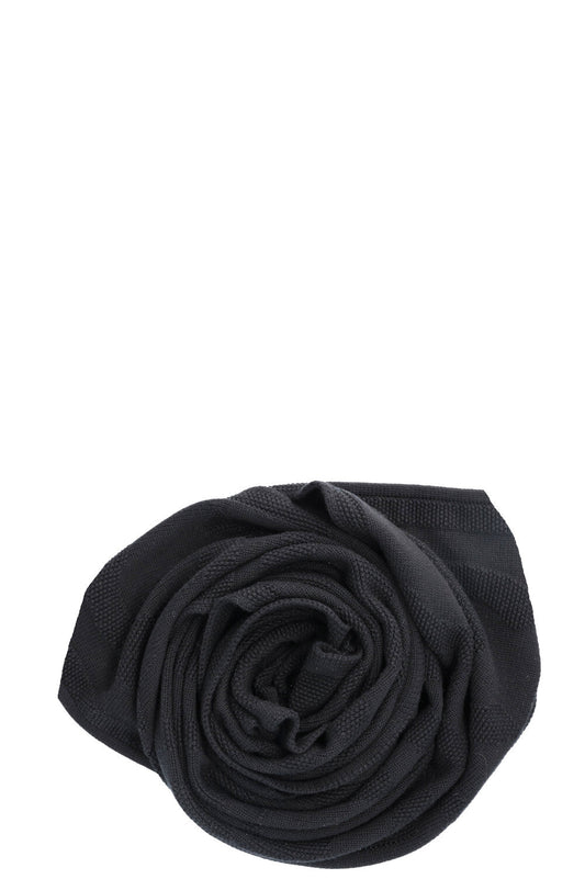 CHANEL CC Knit Scarf Wool Black