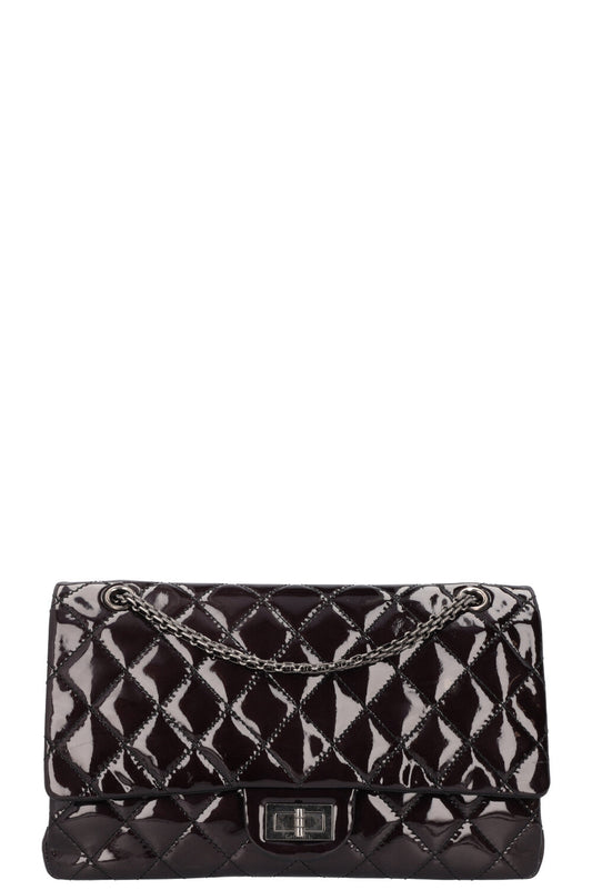 CHANEL 2.55 Reissue Double Flap Maxi Black Patent