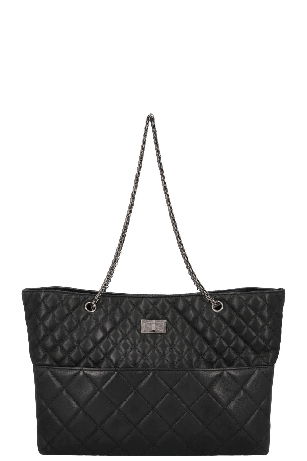 CHANEL 2.55 Reissue Tote Bag Leather Black