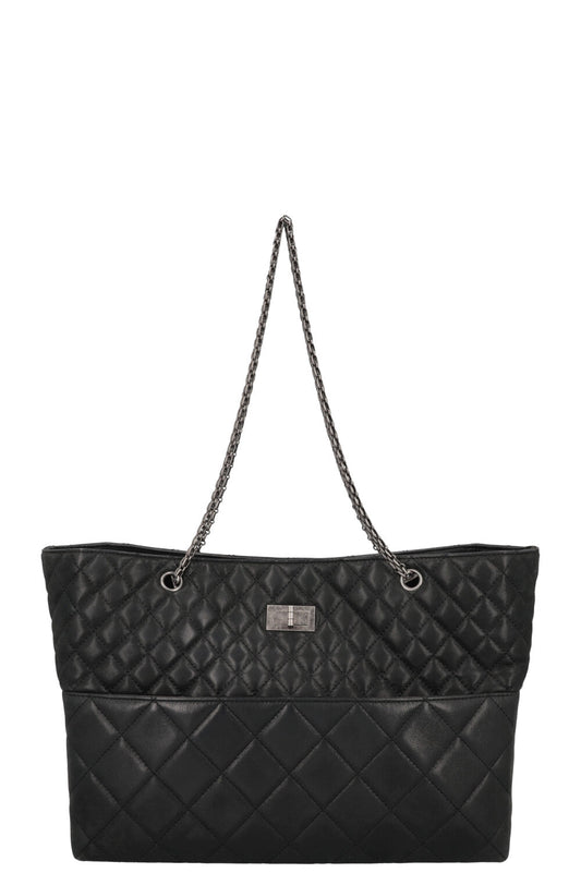 CHANEL 2.55 Reissue Tote Bag Leather Black