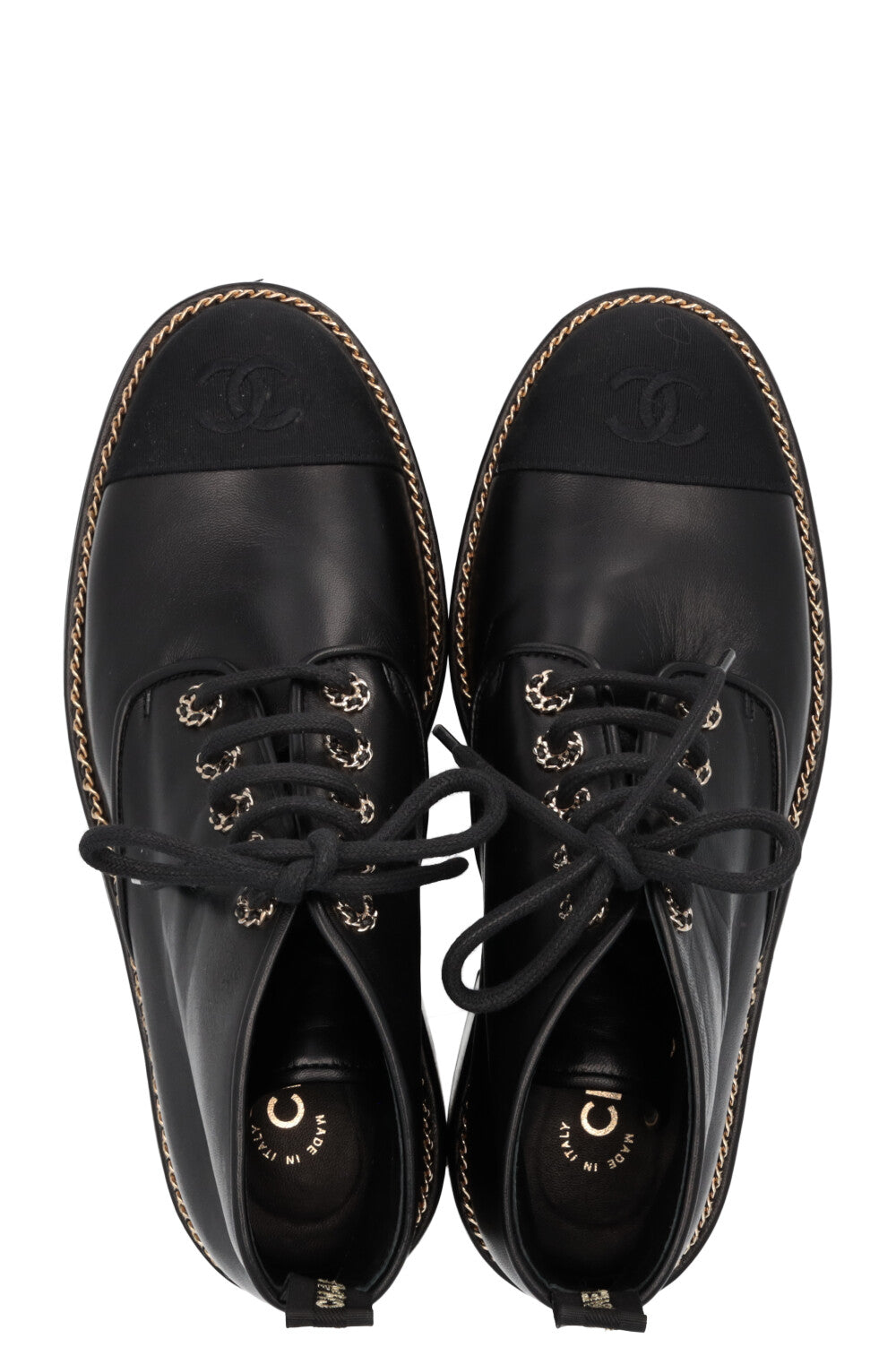 CHANEL Chain Ankle Boots 2020 Leather Black