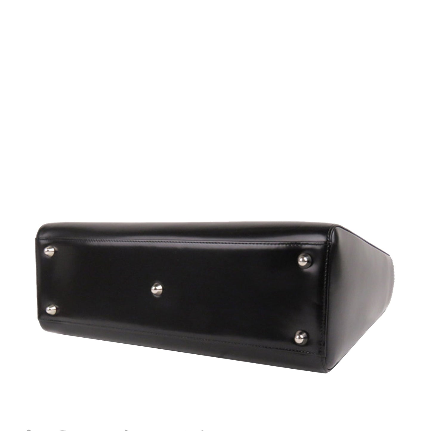 Large Lady Dior Leather Satchel in Black with SHW
