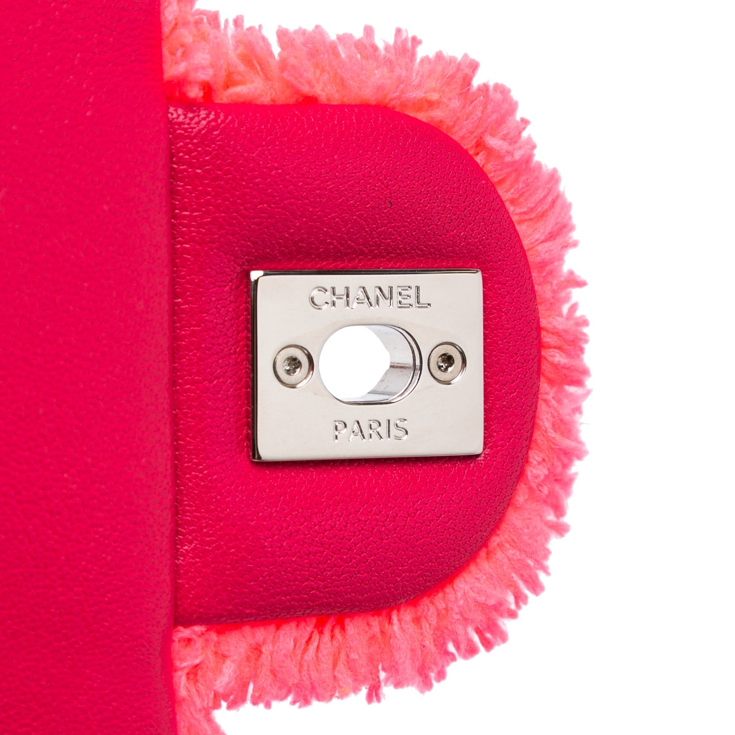 Pink Chanel Medium Quilted Terry Cloth Coco Beach Flap Shoulder Bag