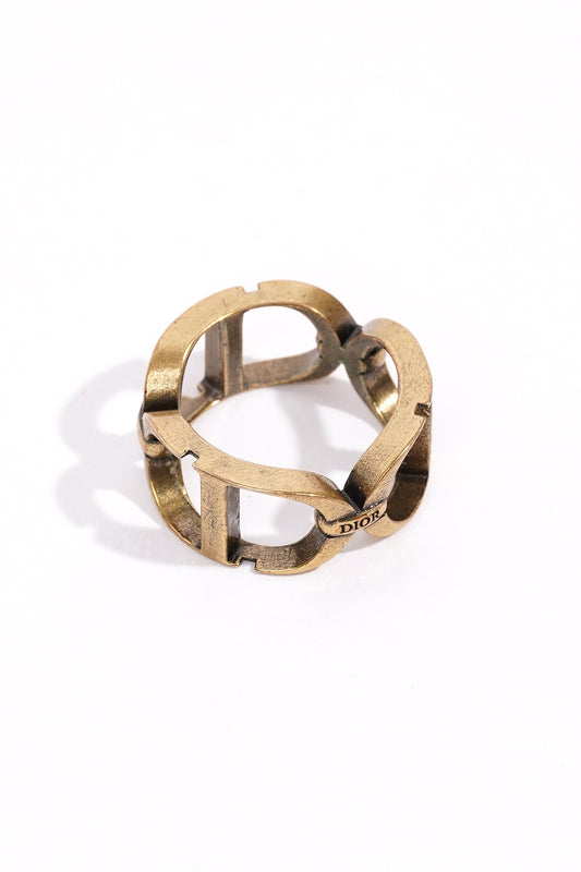 Christian Dior CD Ring Gold Gold Plated Medium