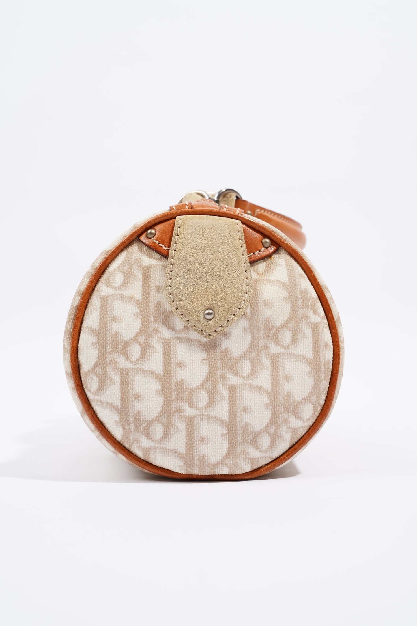 Christian Dior Trotter Romantique Hand Bag Beige Canvas