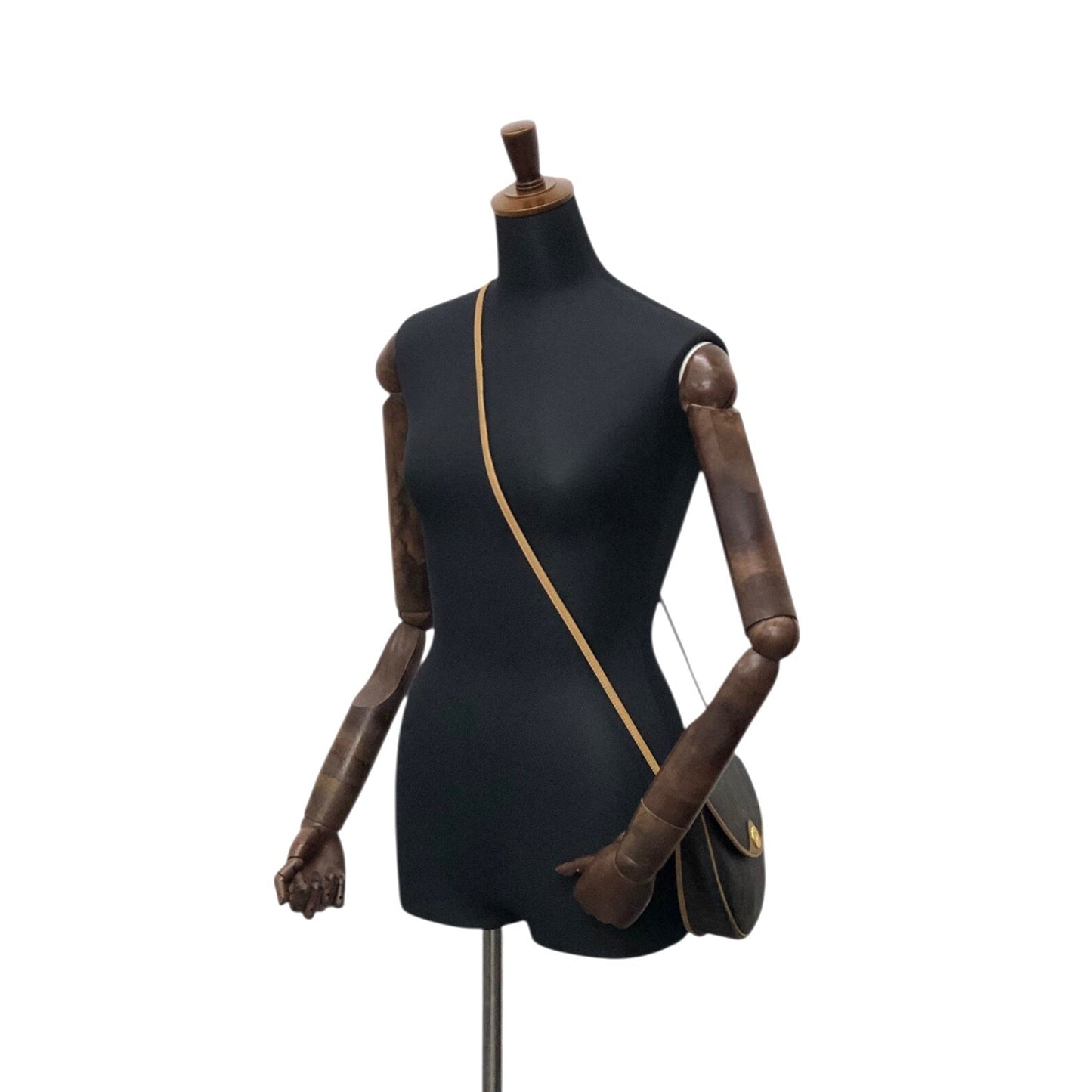 Christian Dior Honeycomb Pattern Shoulder bag Black Vintage p8wvy4