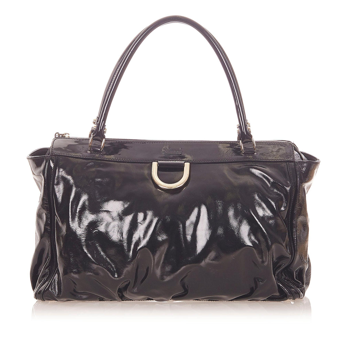 G*G Abbey D-Ring Patent Leather Handbag (SHG-19814)