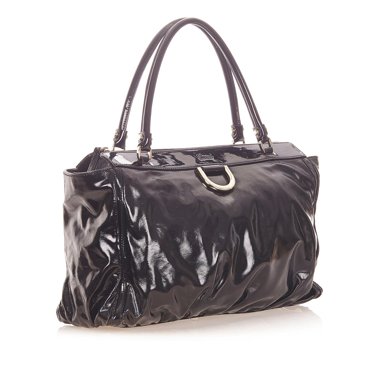 G*G Abbey D-Ring Patent Leather Handbag (SHG-19814)