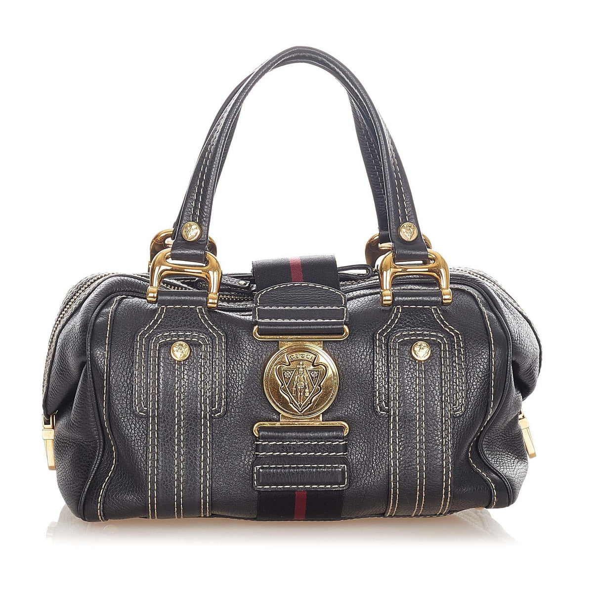 G*G Aviatrix Leather Boston Bag (SHG-20865)