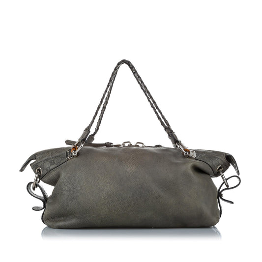G*G Bamboo Bar Leather Shoulder Bag (SHG-19143)